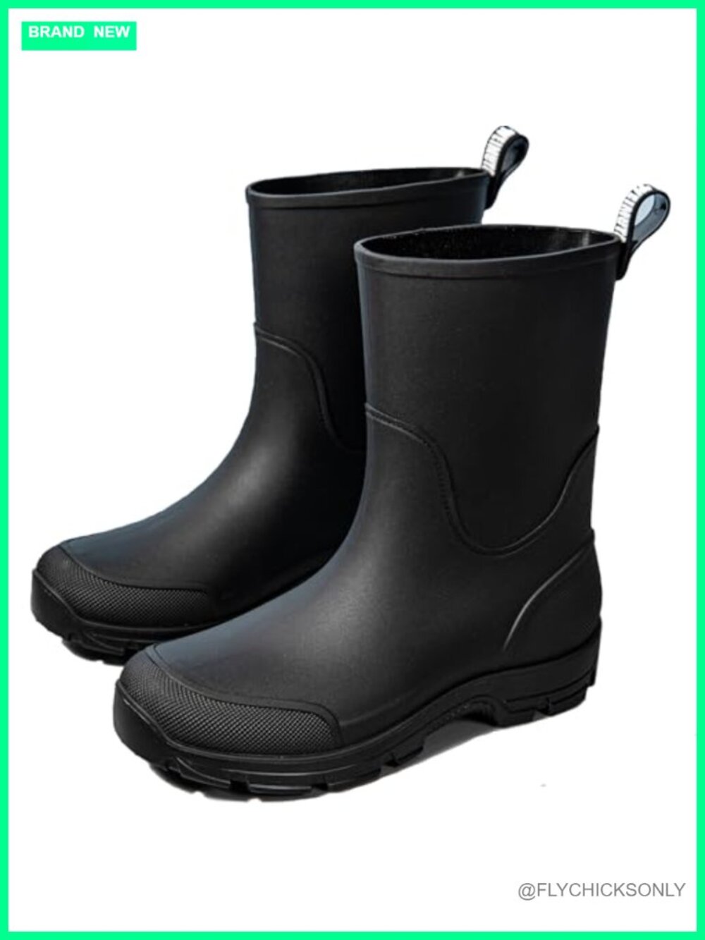 Waterproof Mid Calf Rain Boots Slip Resistant Garden Outdoor